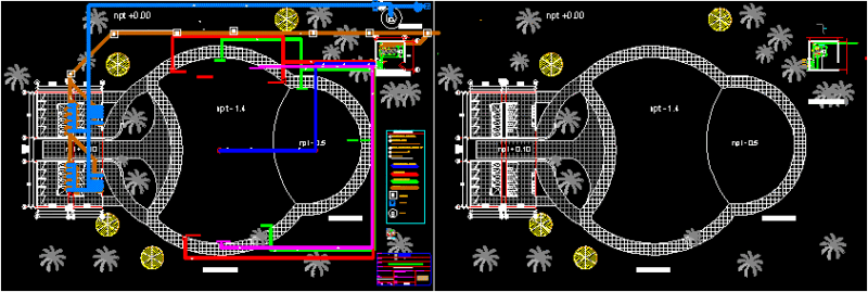 Pool DWG Block for AutoCAD