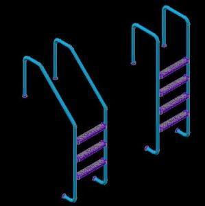Pool Step Ladder DWG Block for AutoCAD