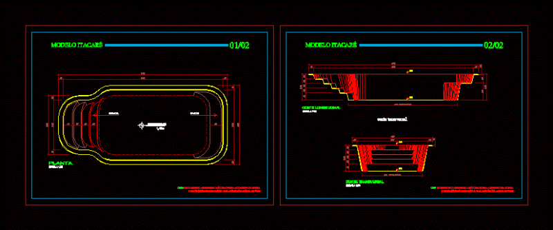 Pool Vidriol 2D DWG Block for AutoCAD