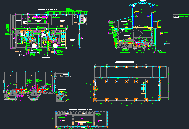 Power House Of Mini Hydro Electric Power Plant DWG Section ... boat wiring symbols 