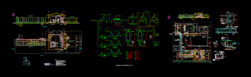 Processing Facilities DWG Plan for AutoCAD
