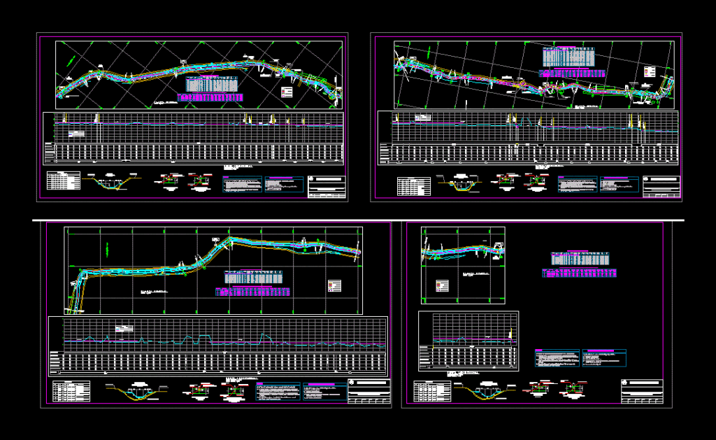 Profile Longitudinal Channel DWG Detail for AutoCAD