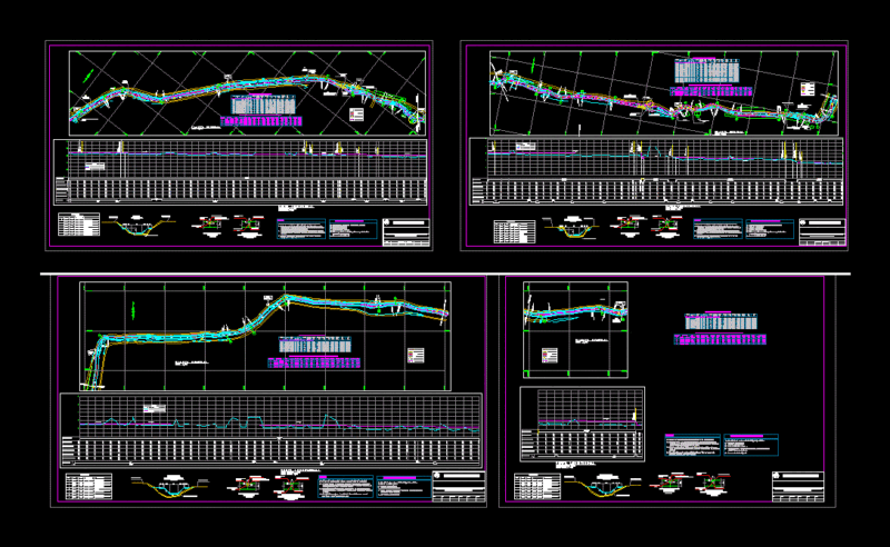 Profile Longitudinal Channel DWG Detail for AutoCAD