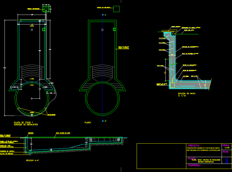 Project Swimming Pool DWG Full Project for AutoCAD