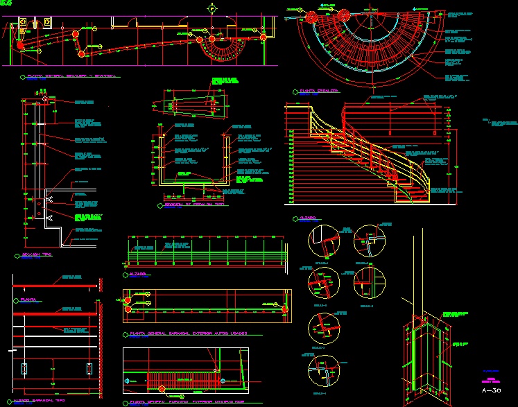 Лестница dwg. Шурупы dwg. Винт dwg. Пожарная лестница dwg.