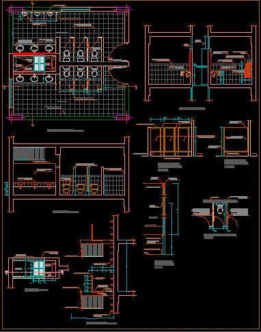 Public Bathroom Details DWG Section for AutoCAD • Designs CAD