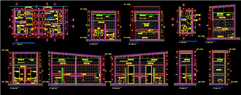 Public Bathrooms – Project DWG Full Project for AutoCAD