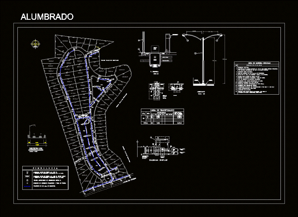 Public Lighting DWG Full Project for AutoCAD