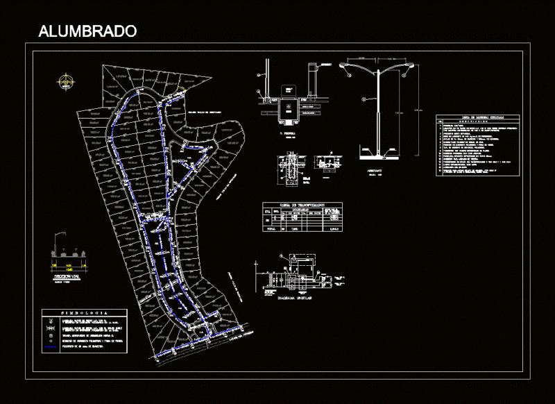 Public Lighting DWG Full Project for AutoCAD