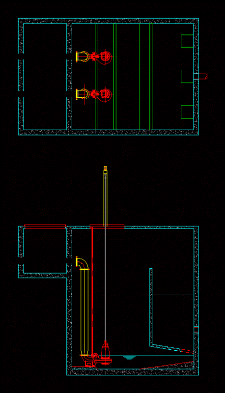 Pump Station Pump Station DWG Block for AutoCAD
