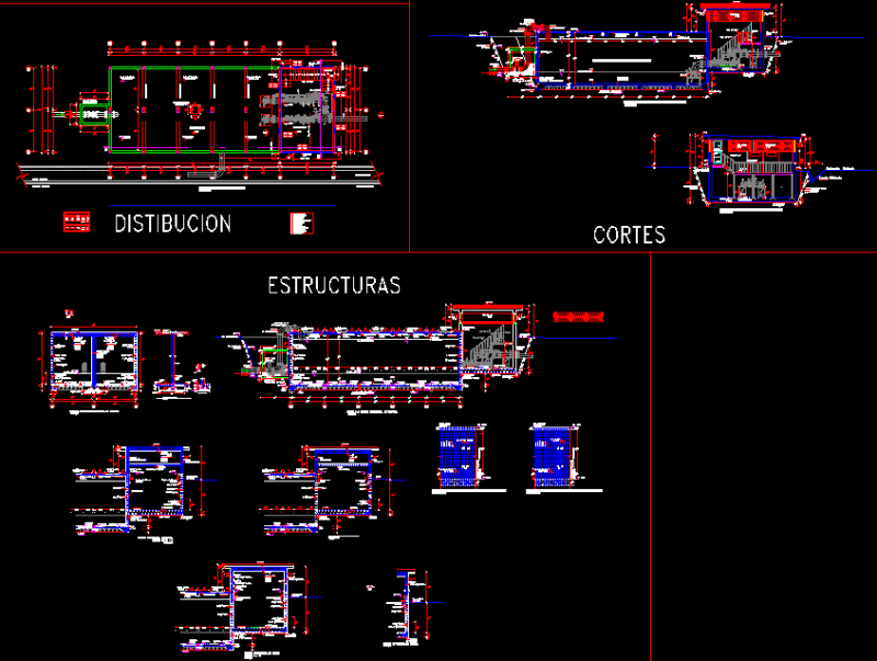 Pumping Chamber DWG Section for AutoCAD