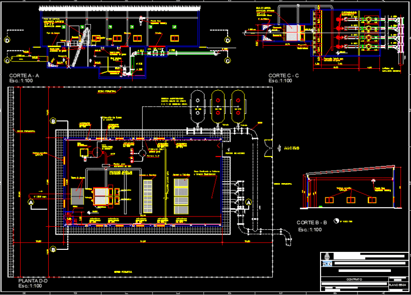 Pumping Station Sewage DWG Block for AutoCAD