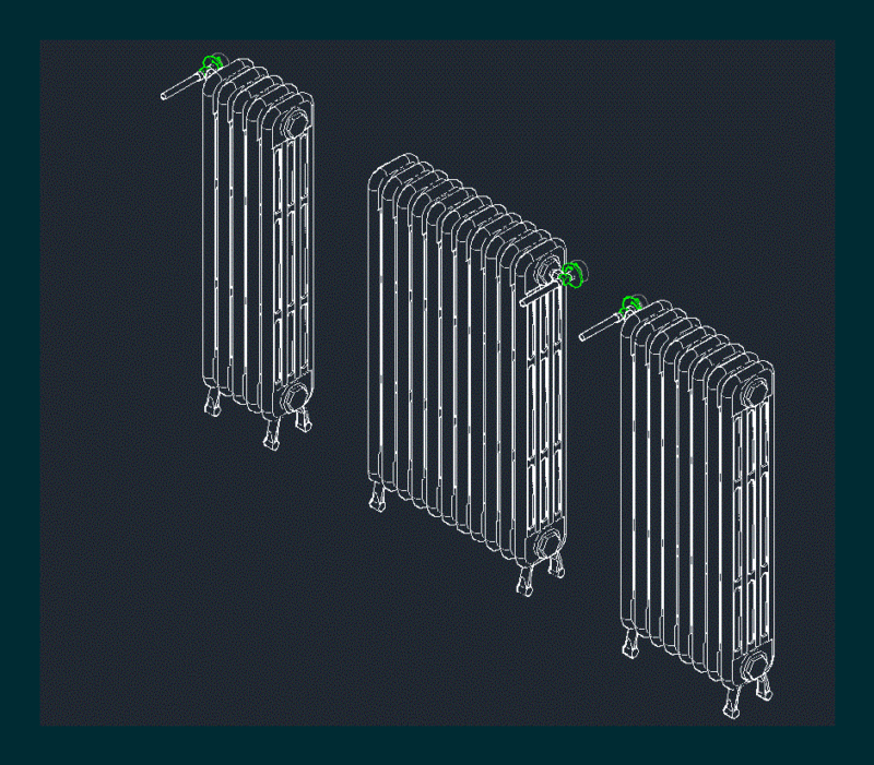 Radiators 3D DWG Model for AutoCAD