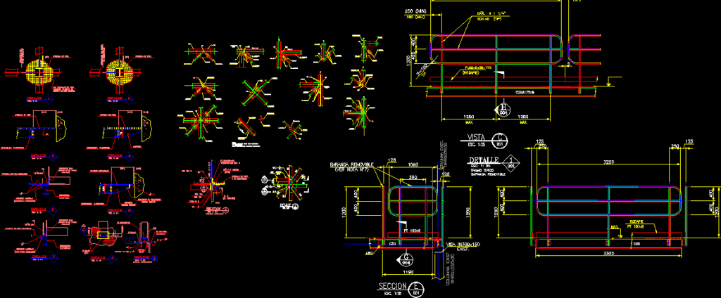 Rail Details DWG Detail for AutoCAD