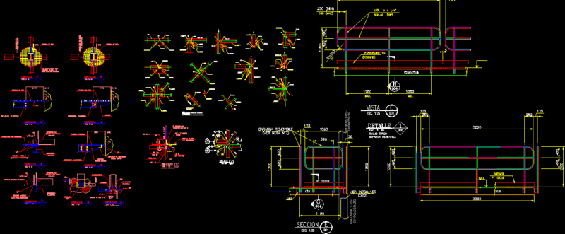 Rail Details DWG Detail for AutoCAD