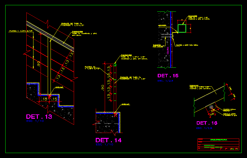 Railing Detail DWG Detail for AutoCAD • Designs CAD