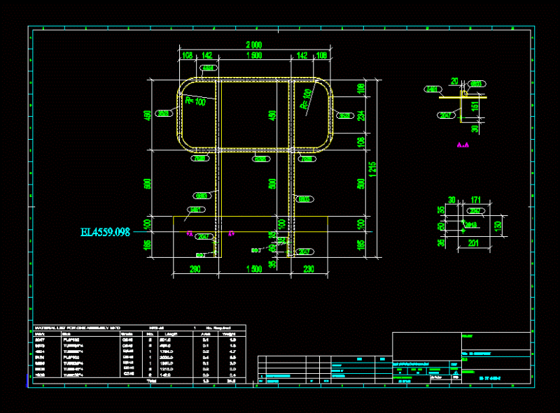 Rails With Standard Measures DWG Block for AutoCAD