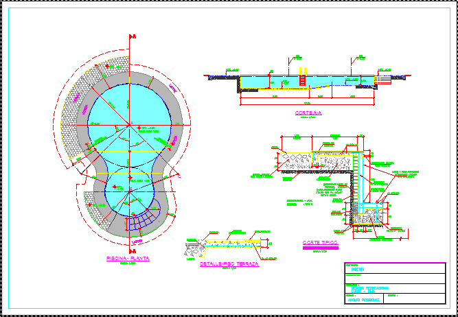 Recreation Center Pool DWG Block for AutoCAD Designs CAD