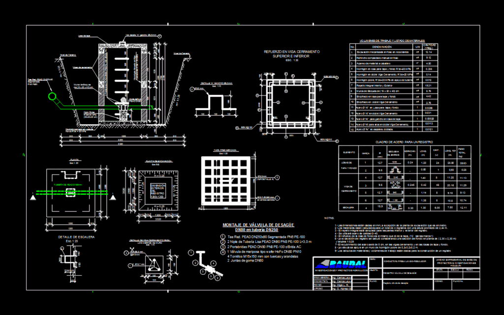 Registration Drain RÁLvulas DWG Block for AutoCAD