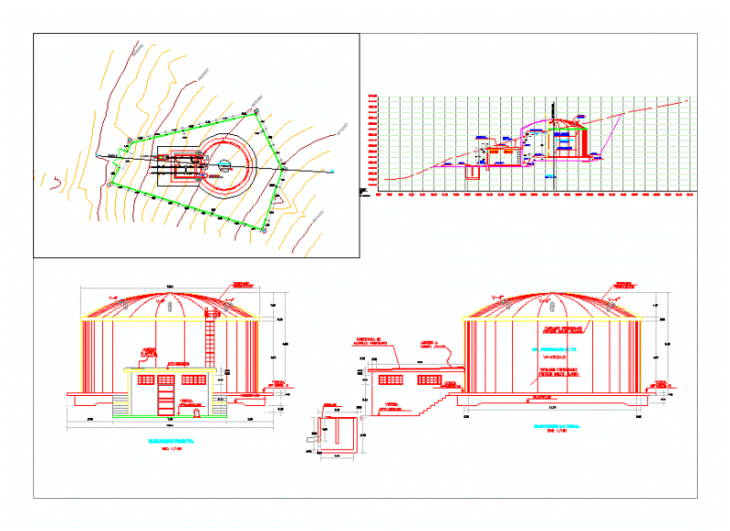 Reservoir DWG Section for AutoCAD