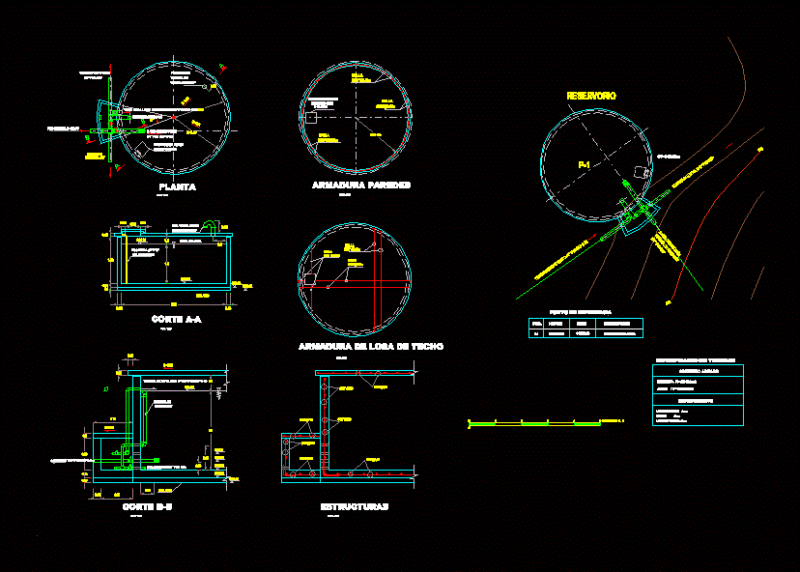 Reservoir DWG Section for AutoCAD