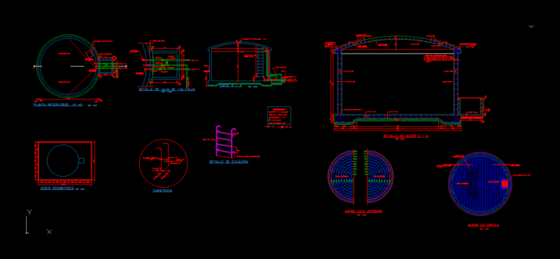 Reservoir Of 50 M3 DWG Section for AutoCAD