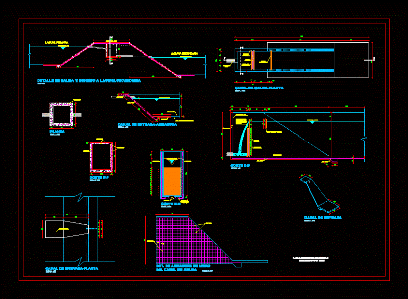 Residualesdetalles Treatment Plant Water DWG Detail for AutoCAD
