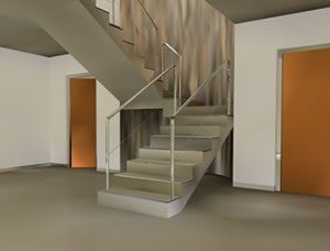 Room With Stair DWG Block for AutoCAD