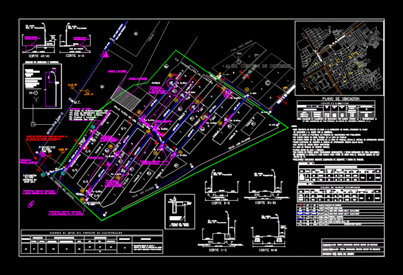Rural Electrification DWG Plan for AutoCAD