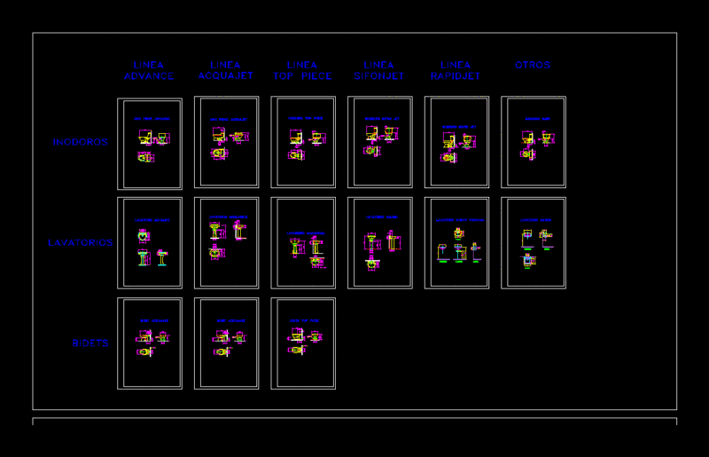 Sanitary 2D DWG Block for AutoCAD