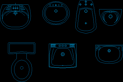 Sanitary - Dinamic Bloks DWG Block for AutoCAD • Designs CAD