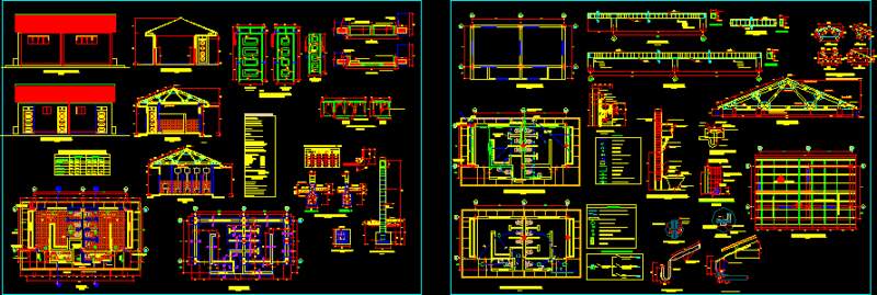 Sanitary Bathrooms DWG Section for AutoCAD