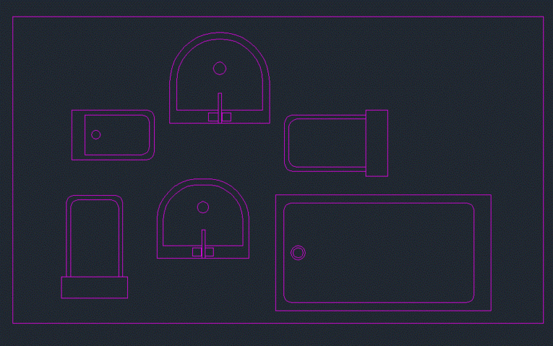 Sanitary Blocks DWG Block for AutoCAD