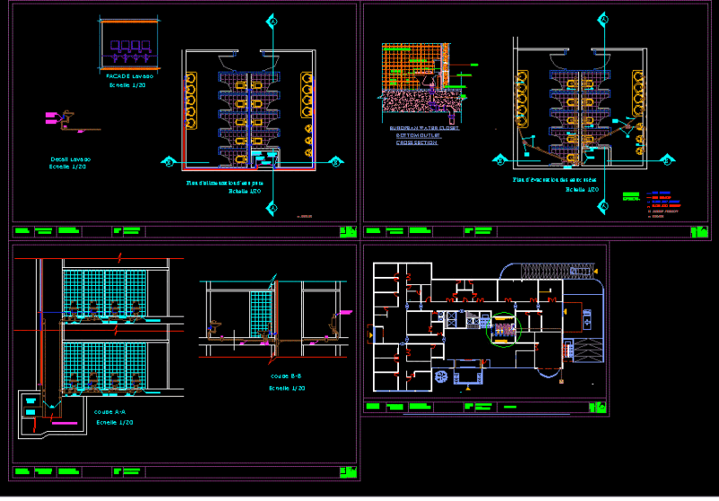 Sanitary Details DWG Plan for AutoCAD
