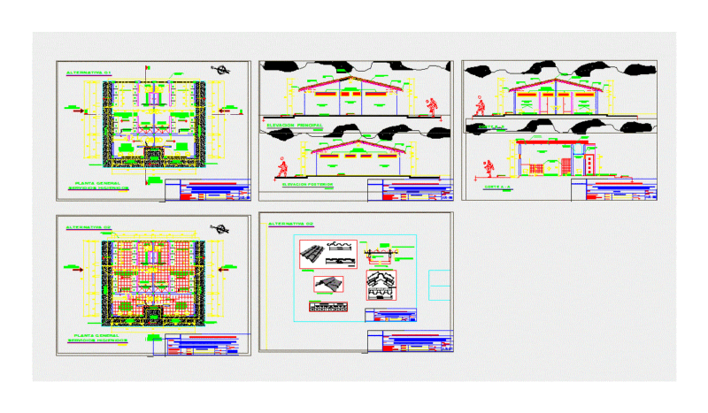 Sanitary Facilities DWG Section for AutoCAD