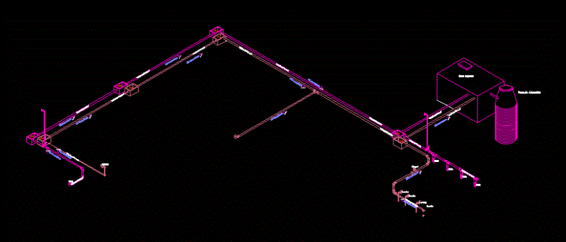 Sanitary Facility – Isometric 2D DWG Block for AutoCAD
