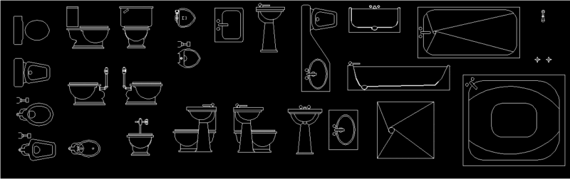 Sanitary Installation DWG Block for AutoCAD