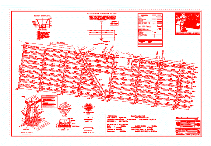 Sanitary Sewer DWG Full Project for AutoCAD