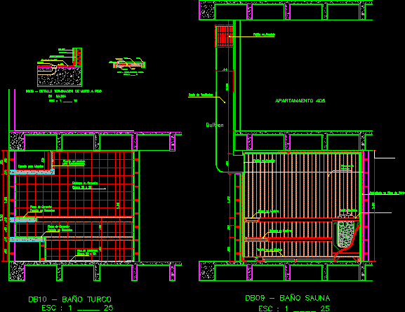 Sauna Details DWG Detail for AutoCAD • Designs CAD