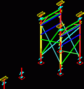 Scaffold 3D DWG Model for AutoCAD
