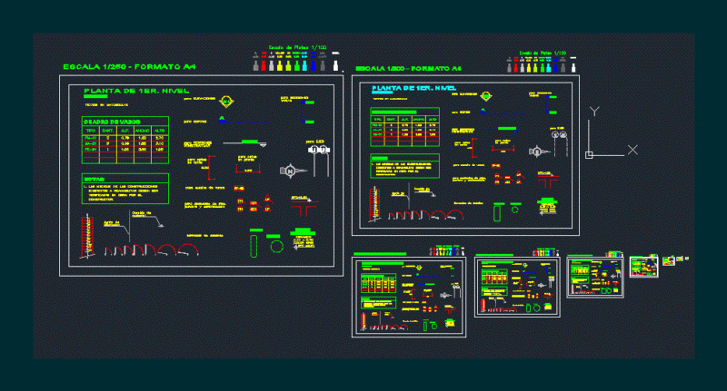 Scaled Drawing Template DWG Block for AutoCAD