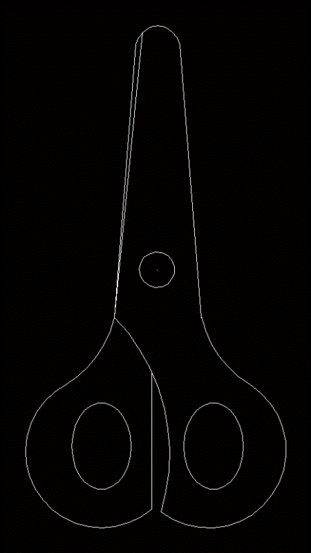Scissors 2D DWG Model for AutoCAD