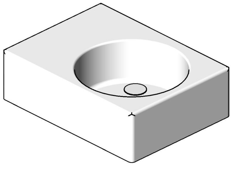 Scola Washbasin 3D DWG Model for AutoCAD