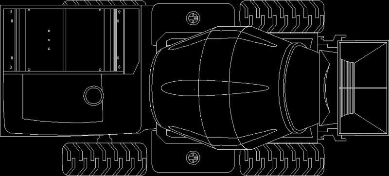 Self Loading Concrete Mixer DWG Plan for AutoCAD
