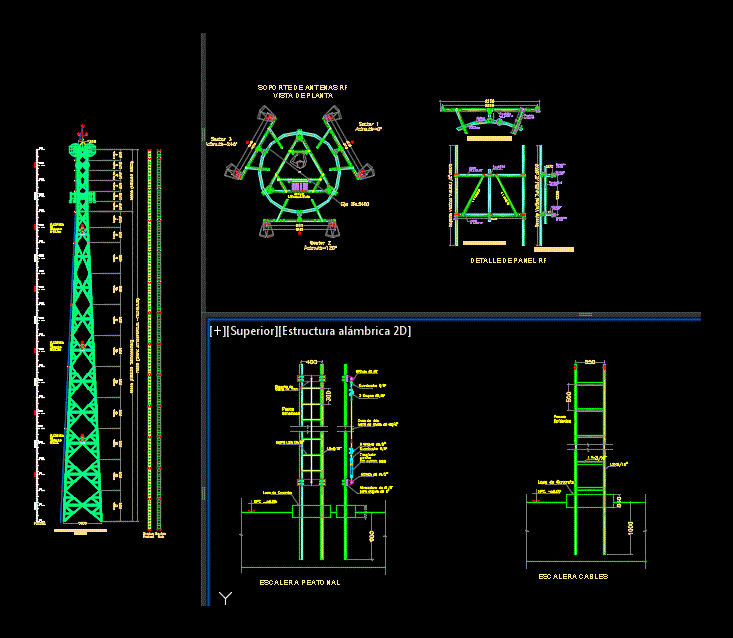 Self Supporting Tower  DWG  Detail for AutoCAD  Designs CAD