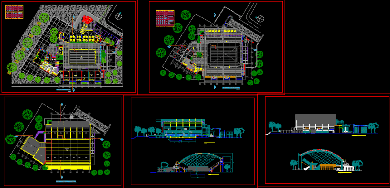 Semi-Olimpic Pool DWG Section for AutoCAD