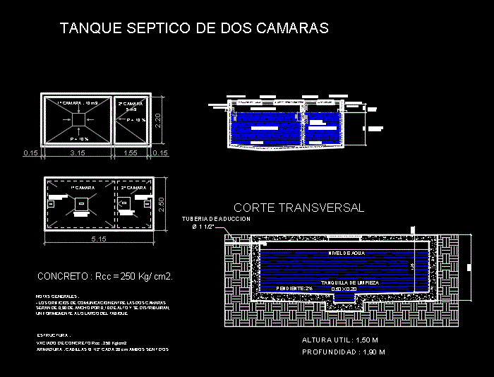 Septic Tank DWG Detail for AutoCAD • Designs CAD