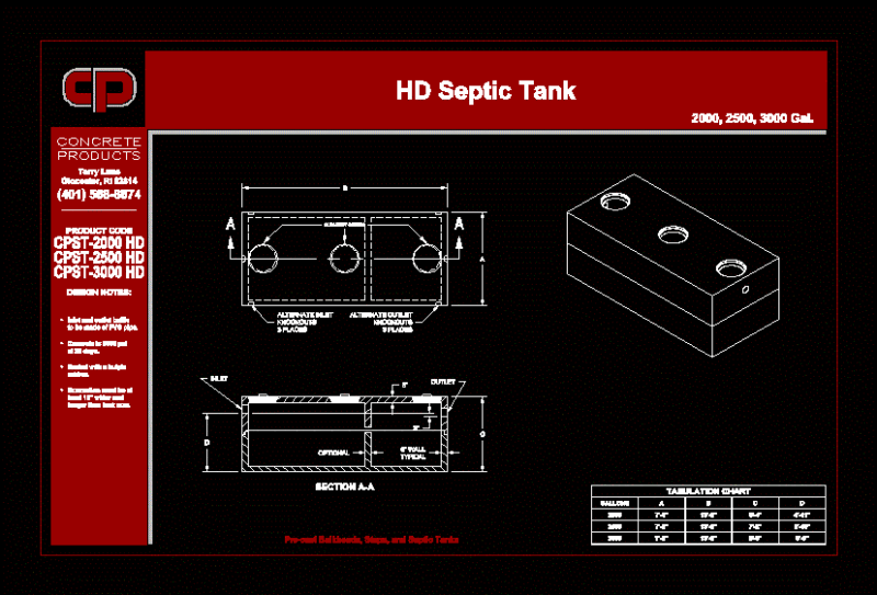 Septique Tank DWG Block for AutoCAD