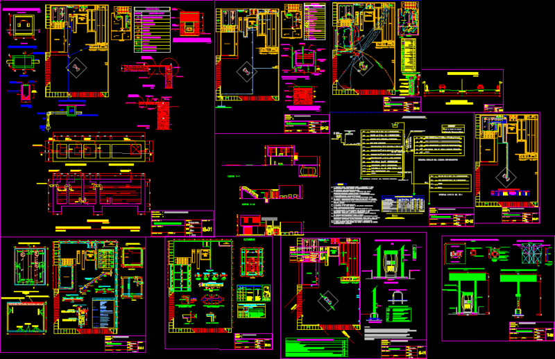 Service Station DWG Block for AutoCAD