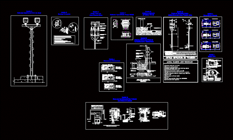 Several Details Of Electricity In Low And Medium Voltage DWG Detail for AutoCAD